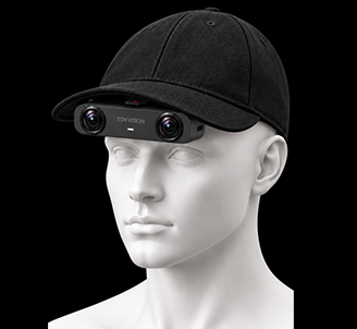 Device worn on a safety helmet
